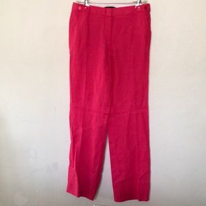Vintage style pink linen Windsor pants trousers